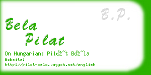 bela pilat business card